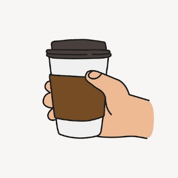 Hand holding coffee cup doodle, | Free PSD Illustration - rawpixel