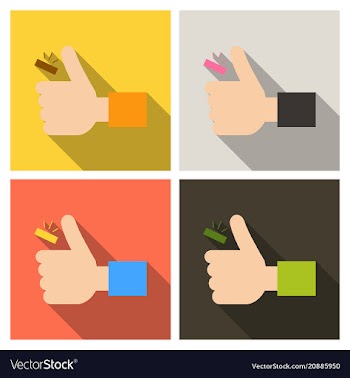 Hand holding coin throws up icon in flat style vector image