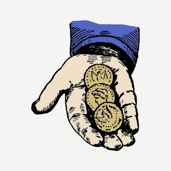 Hand holding coins collage element, | Free PSD - rawpixel