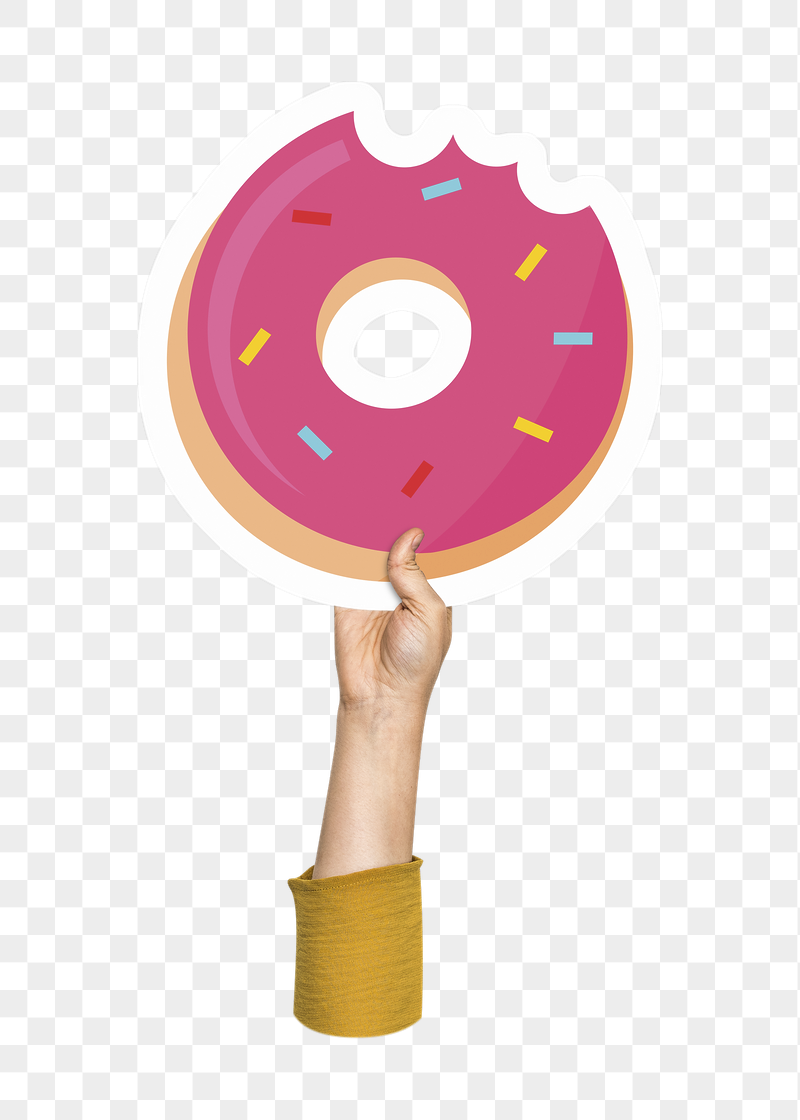 Hand holding donut png, transparent | Free PNG - rawpixel