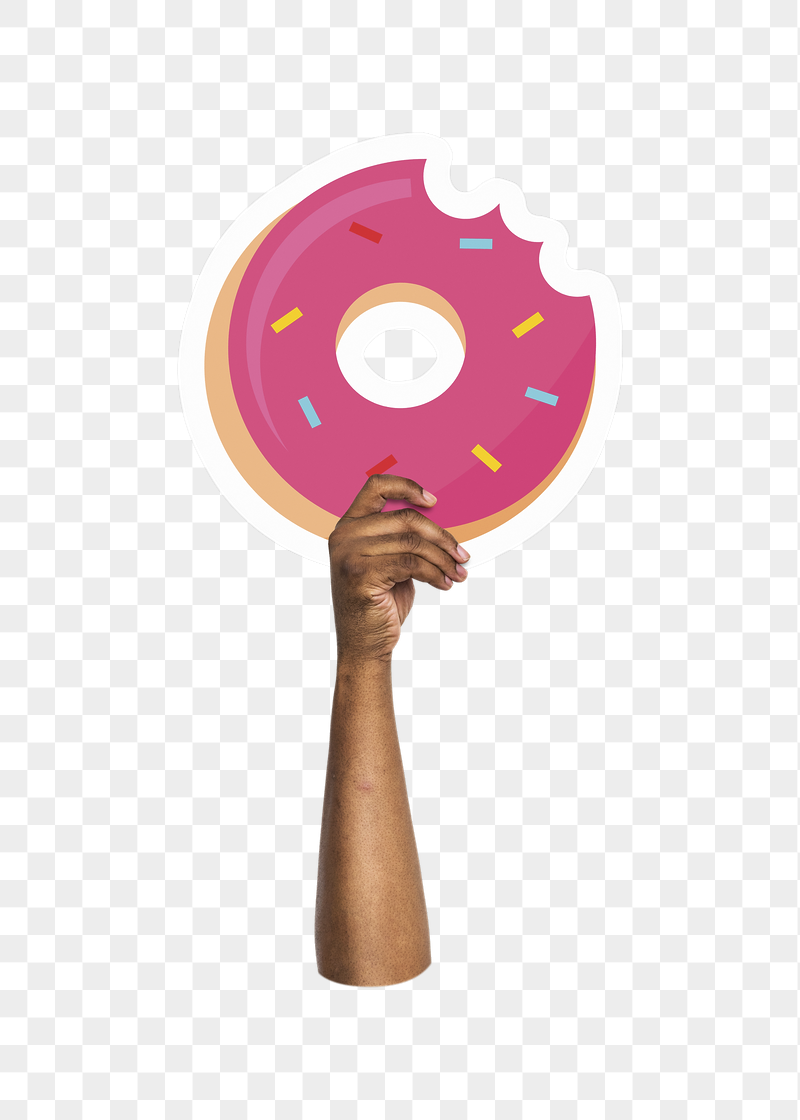 Hand holding donut png, transparent | Free PNG - rawpixel