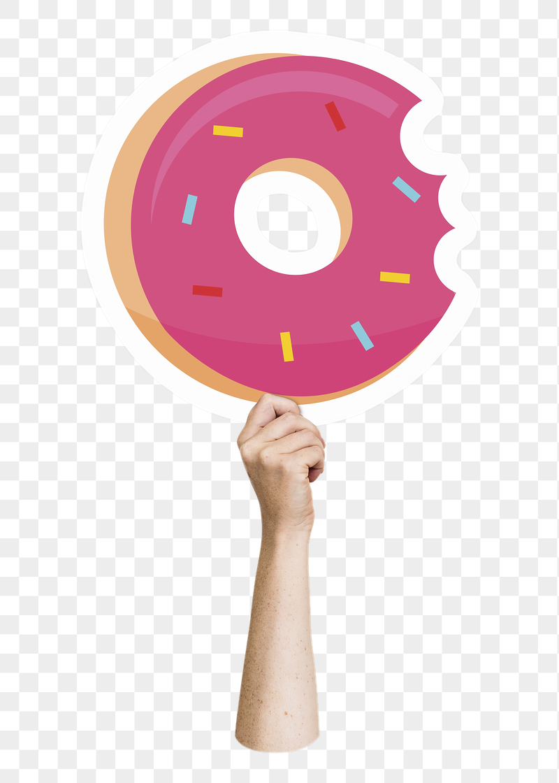 Hand holding donut png, transparent | Free PNG - rawpixel