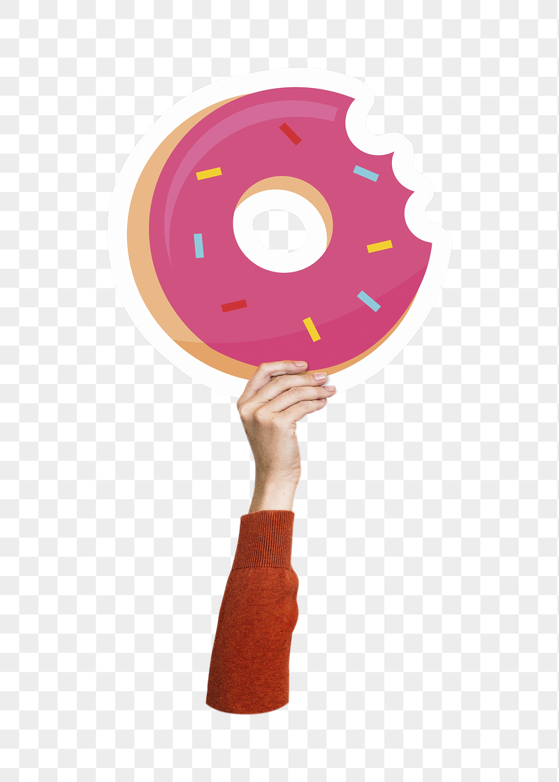 Hand holding donut png, transparent | Free PNG - rawpixel