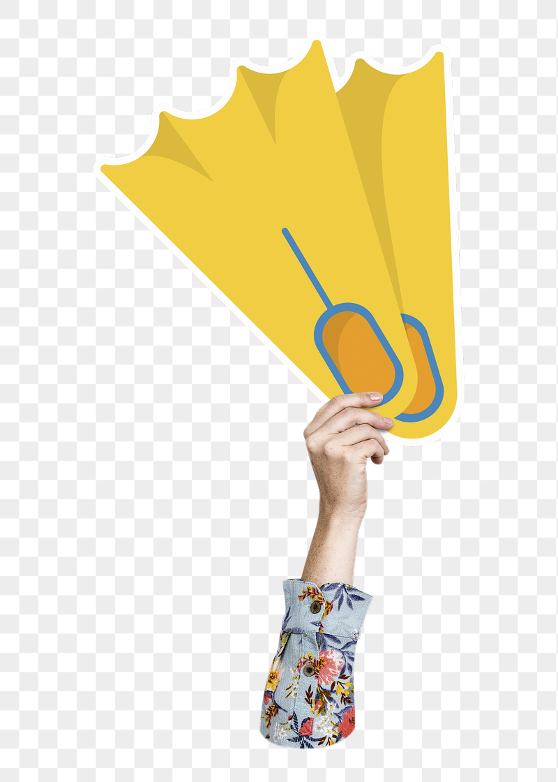 Hand holding flippers png, transparent | Free PNG - rawpixel