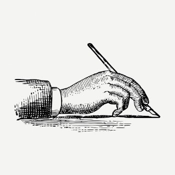 Hand holding fountain pen, vintage | Free PSD Illustration - rawpixel