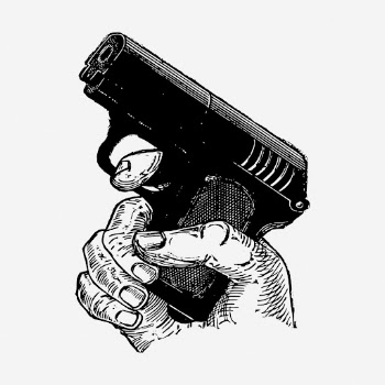 Hand holding gun drawing, vintage | Free Photo - rawpixel