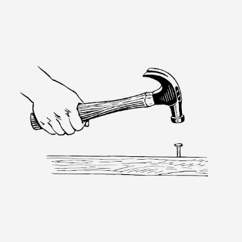 Hand holding hammer drawing, vintage | Free Photo - rawpixel