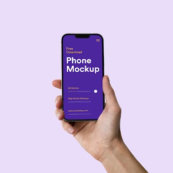 Hand Holding iPhone Mockup