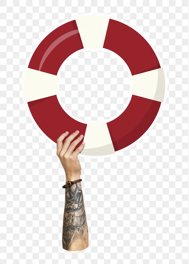 Hand holding lifebuoy png, transparent | Free PNG - rawpixel