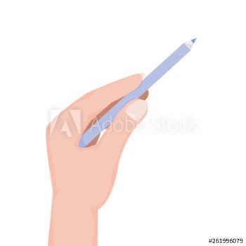 Hand holding makeup pencil