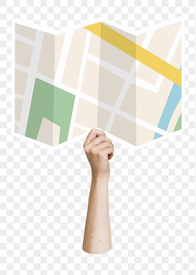 Hand holding map png, transparent | Free PNG - rawpixel