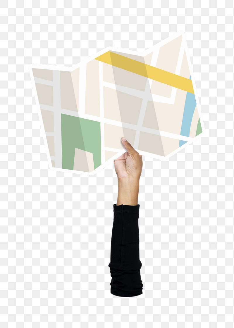 Hand holding map png, transparent | Free PNG - rawpixel