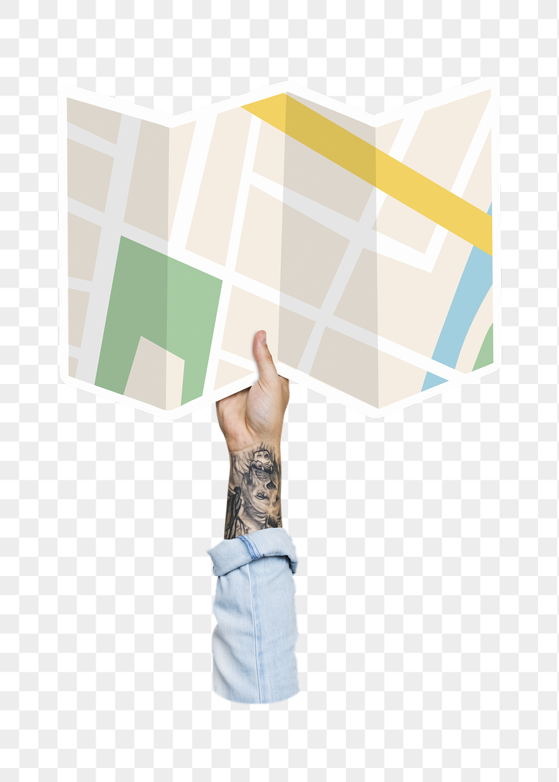 Hand holding map png, transparent | Free PNG - rawpixel