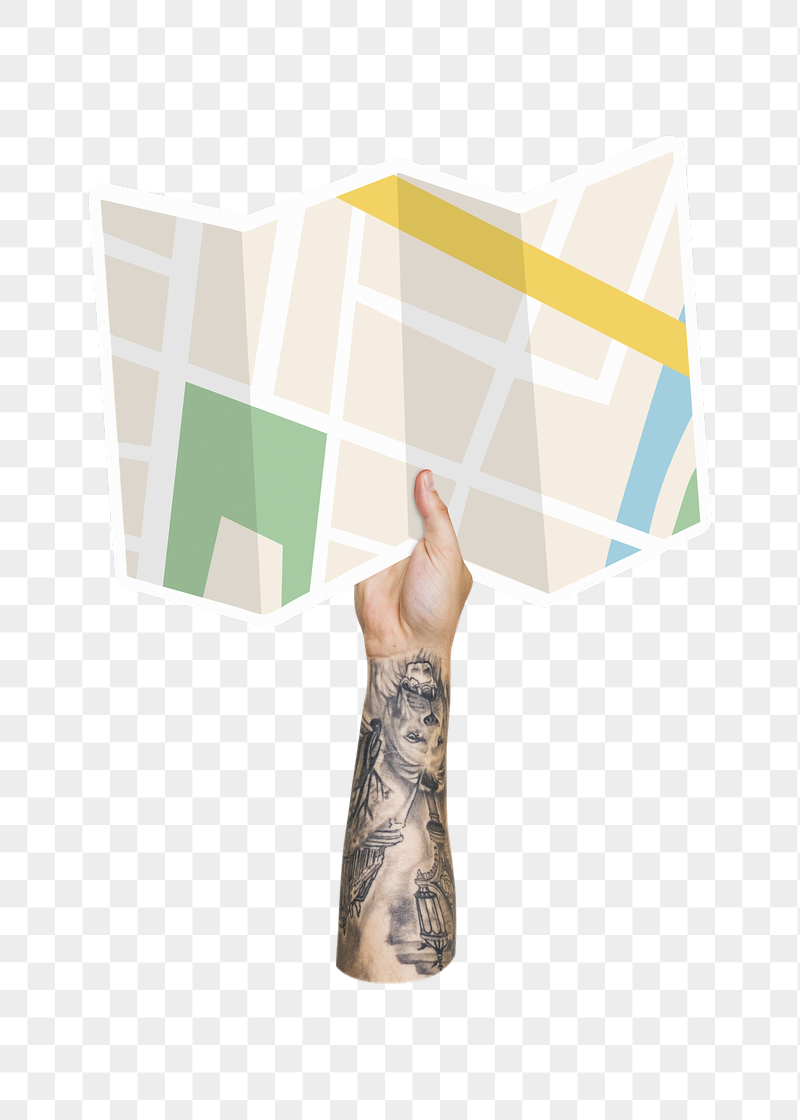 Hand holding map png, transparent | Free PNG - rawpixel
