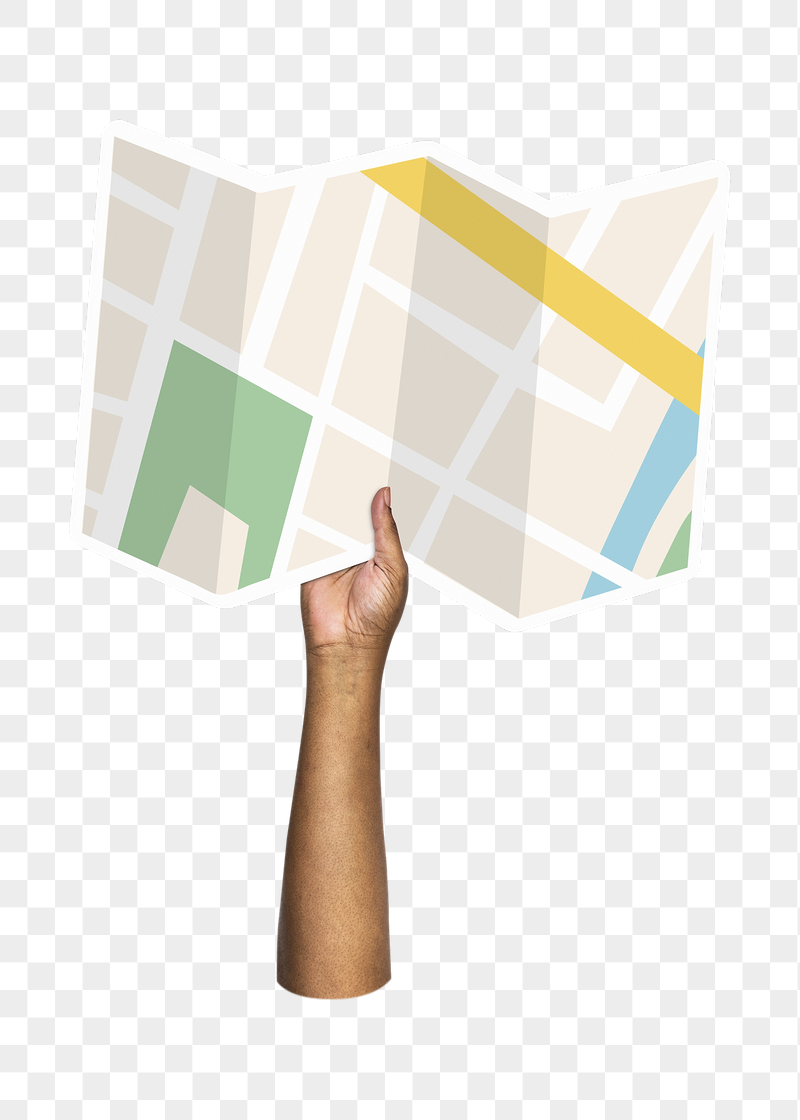 Hand holding map png, transparent | Free PNG - rawpixel