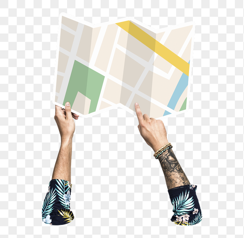 Hand holding map png, transparent | Free PNG - rawpixel