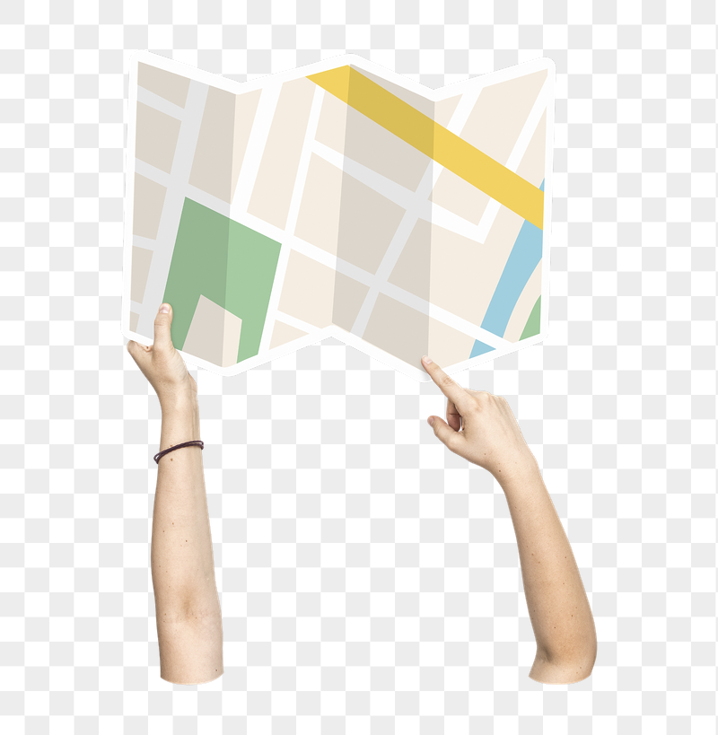 Hand holding map png, transparent | Free PNG - rawpixel