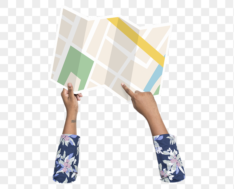 Hand holding map png, transparent | Free PNG - rawpixel