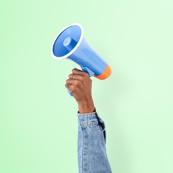 Hand holding megaphone marketing announcement… | Free stock photo | High Resolution image