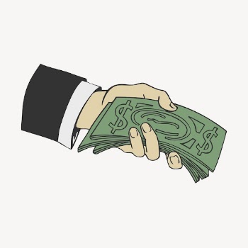 Hand holding money collage element, | Free PSD - rawpixel