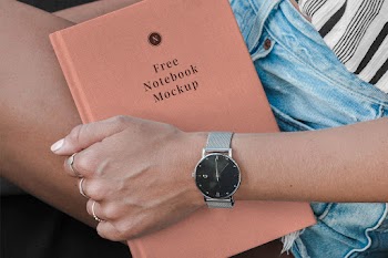 Hand Holding Notebook Mockup free notebook mockup 