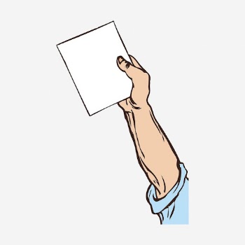 Hand holding paper clipart, vintage | Free Photo - rawpixel