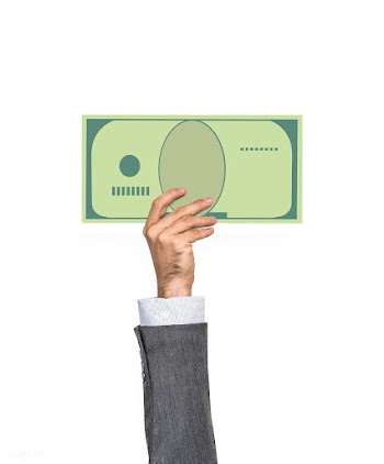 Hand holding paper money clipart | Free stock psd mockup - 536362