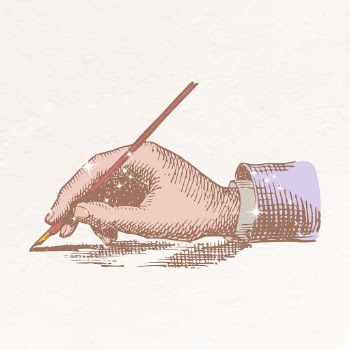 Hand holding pen aesthetic clipart, | Free PSD Illustration - rawpixel
