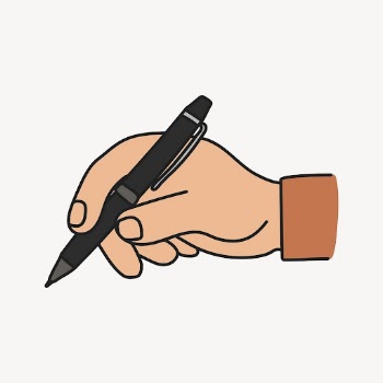 Hand holding pen clipart, business | Free Vector Illustration - rawpixel