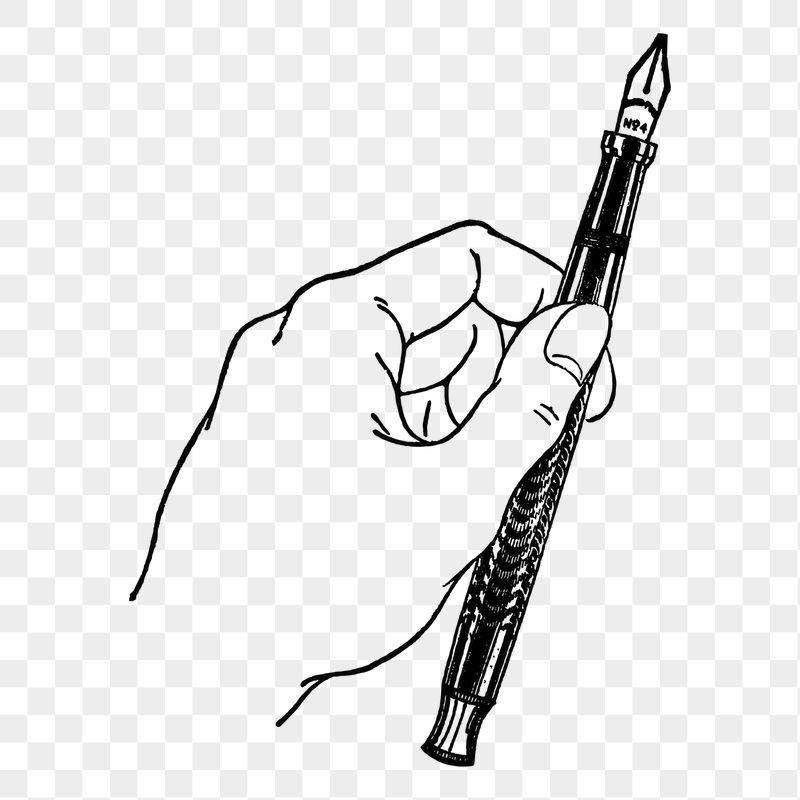 Hand holding pen png sticker, | Free PNG - rawpixel