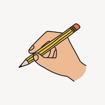 Hand holding pencil clipart, education | Free Vector Illustration - rawpixel