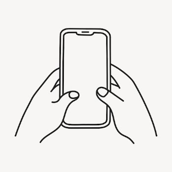 Hand holding phone clipart, digital | Free Vector Illustration - rawpixel