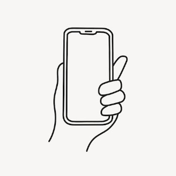 Hand holding phone clipart, digital | Free Vector Illustration - rawpixel