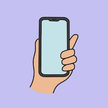 Hand holding phone clipart, digital | Free Vector Illustration - rawpixel