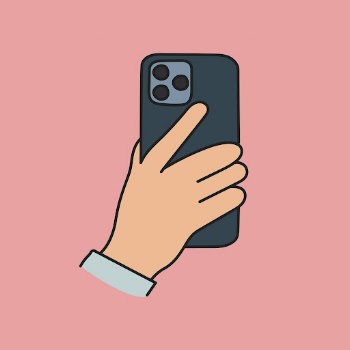 Hand holding phone sticker, digital | Free PSD Illustration - rawpixel
