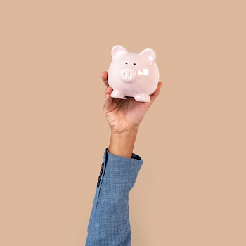 Hand holding piggy bank in finance concept | Free stock photo | High Resolution image