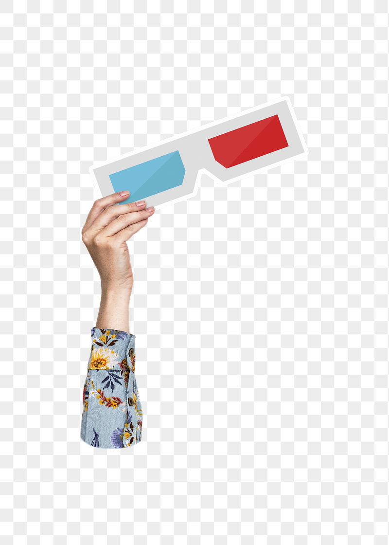 Hand holding png 3D glasses, | Free PNG - rawpixel