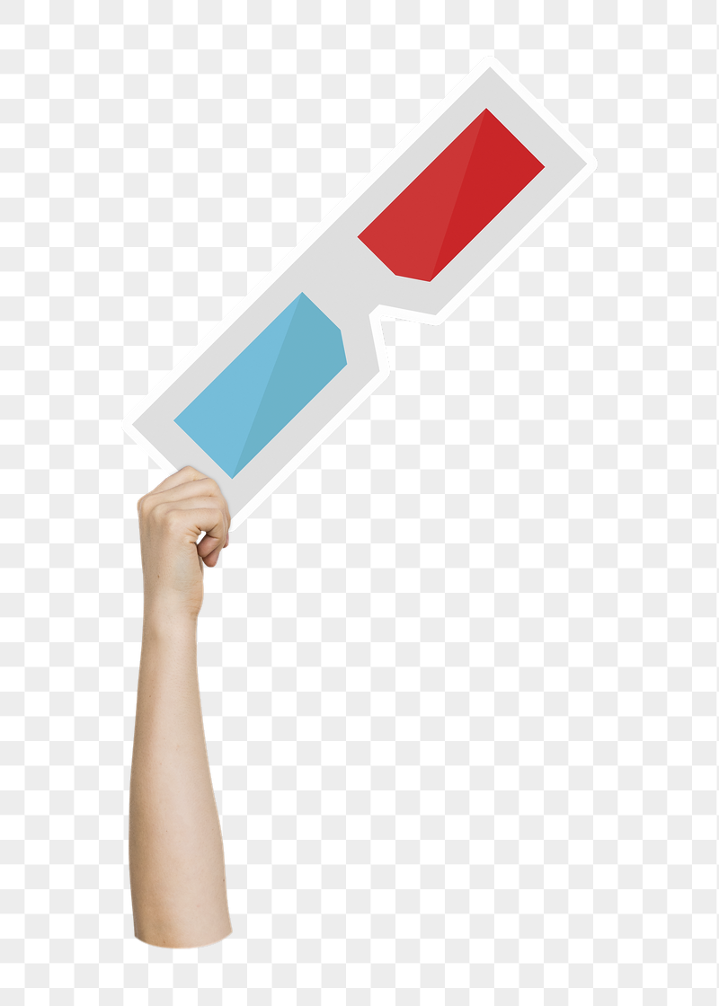 Hand holding png 3D glasses, | Free PNG - rawpixel