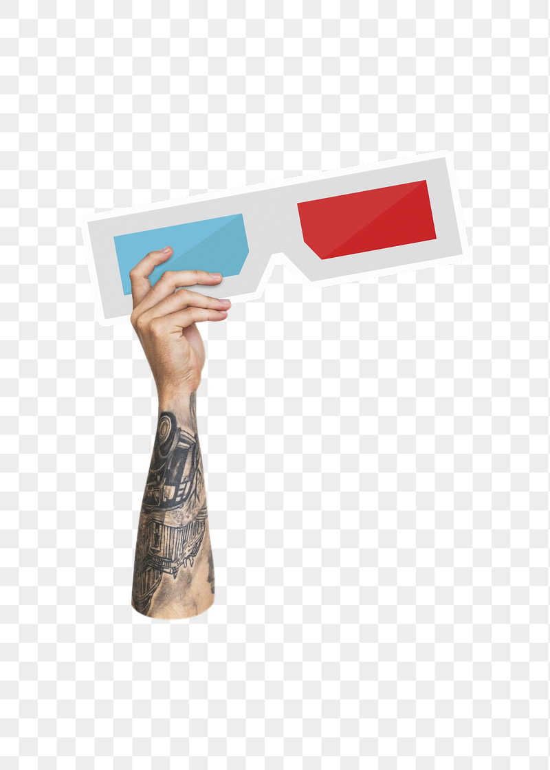 Hand holding png 3D glasses, | Free PNG - rawpixel