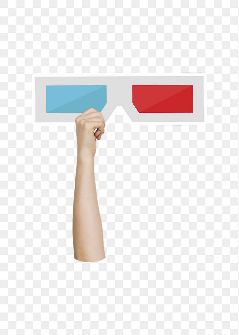 Hand holding png 3D glasses, | Free PNG - rawpixel