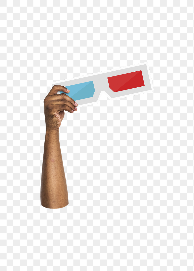 Hand holding png 3D glasses, | Free PNG - rawpixel