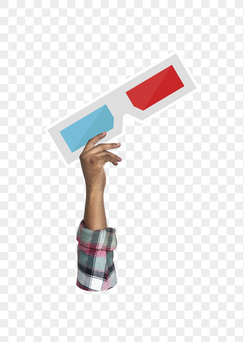 Hand holding png 3D glasses, | Free PNG - rawpixel