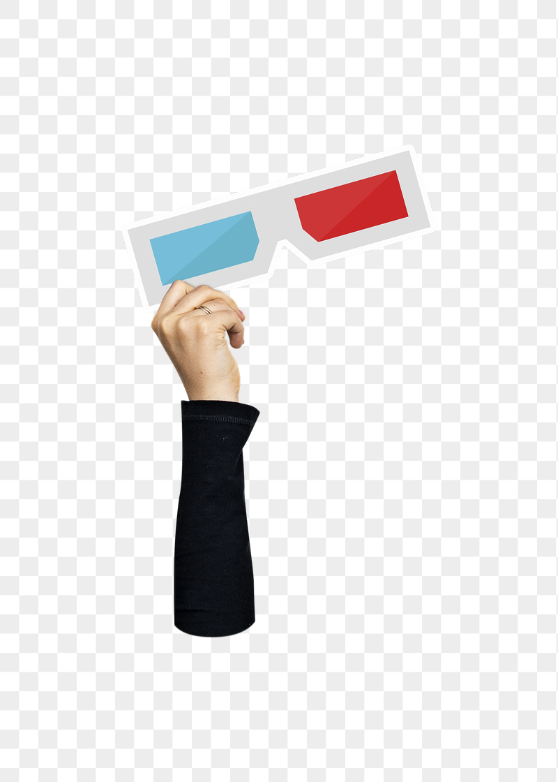 Hand holding png 3D glasses, | Free PNG - rawpixel
