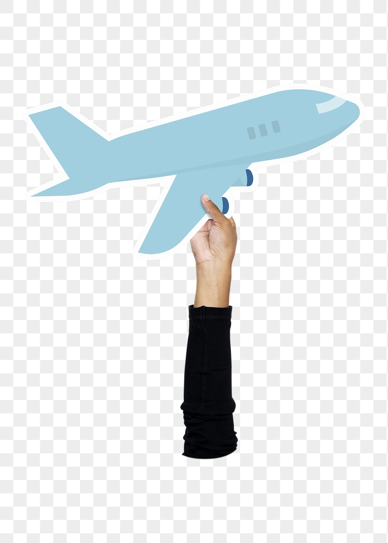 Hand holding png airplane cardboard, | Free PNG - rawpixel