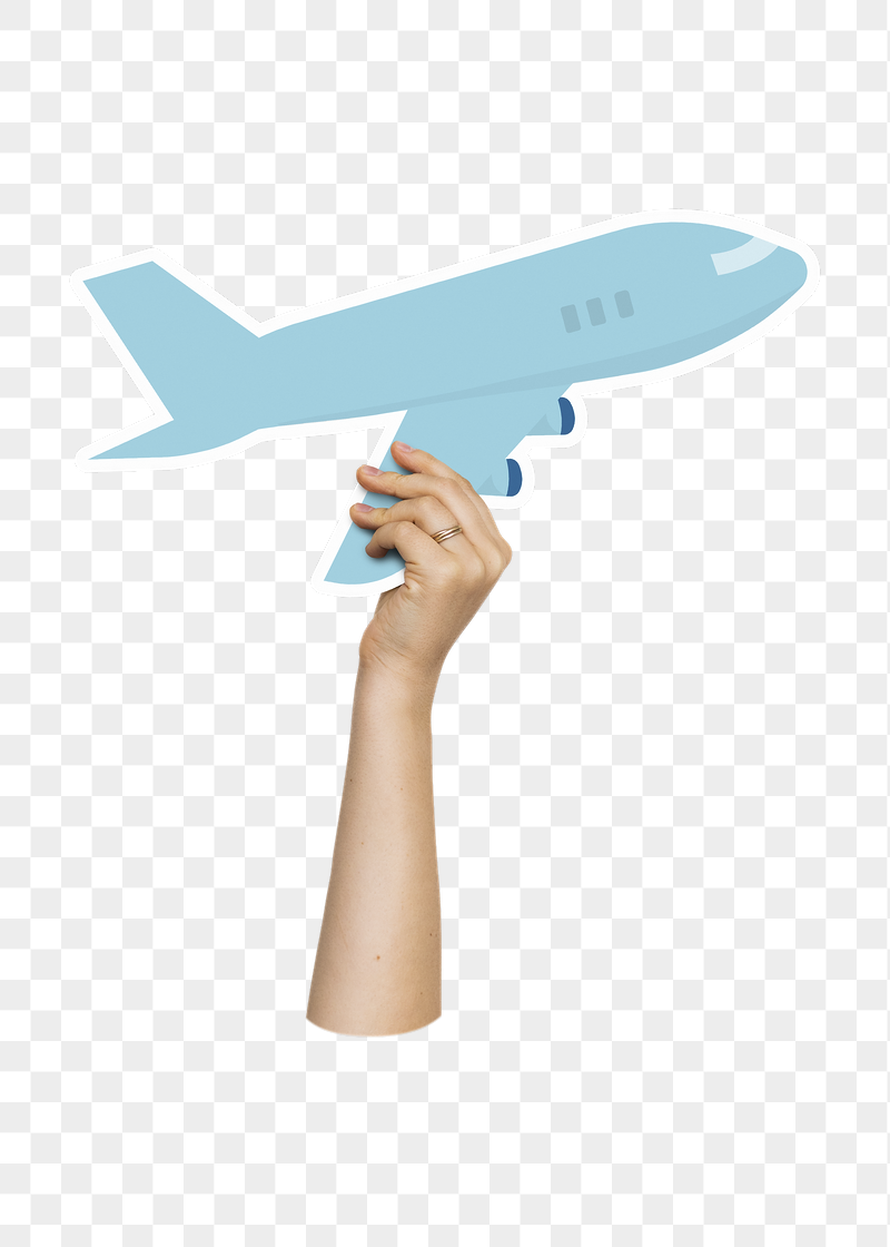 Hand holding png airplane cardboard, | Free PNG - rawpixel