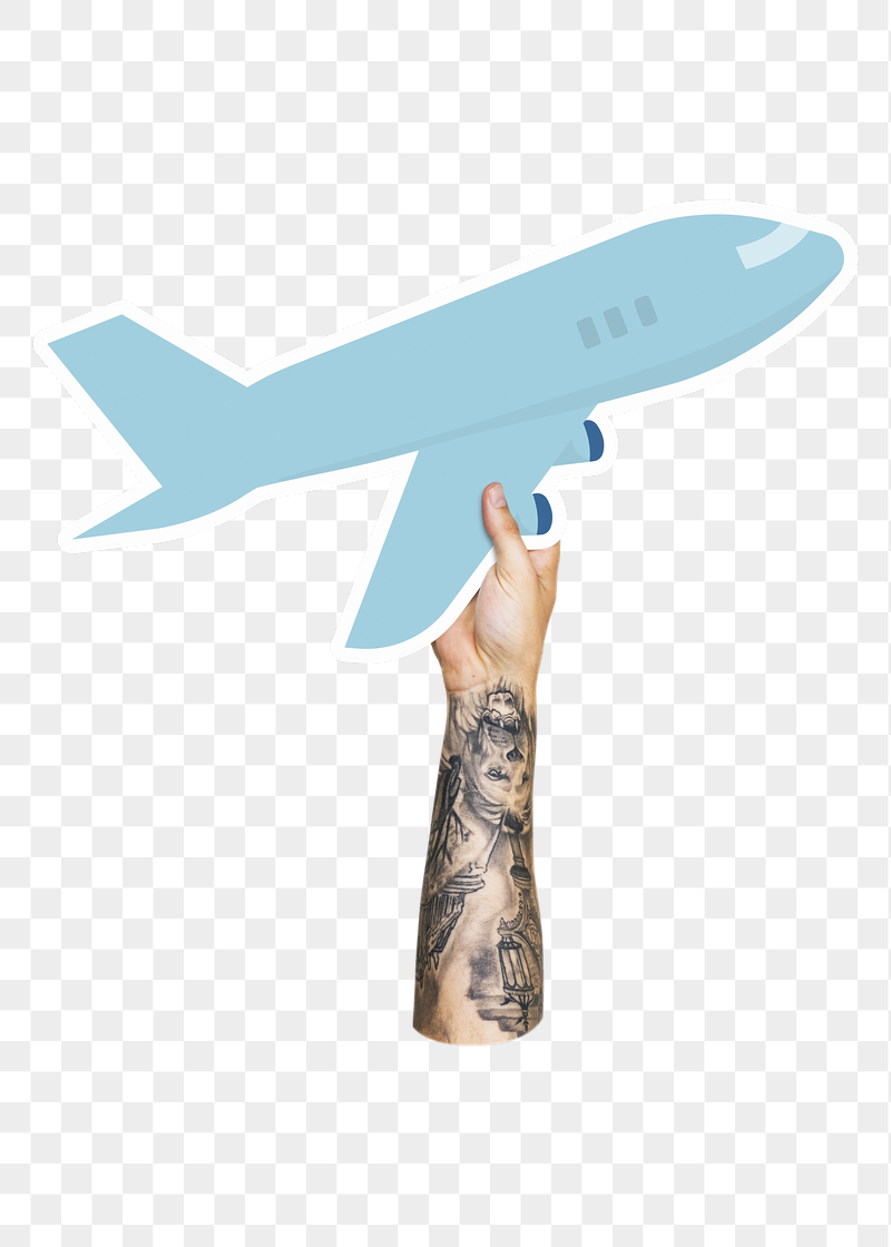 Hand holding png airplane cardboard, | Free PNG - rawpixel