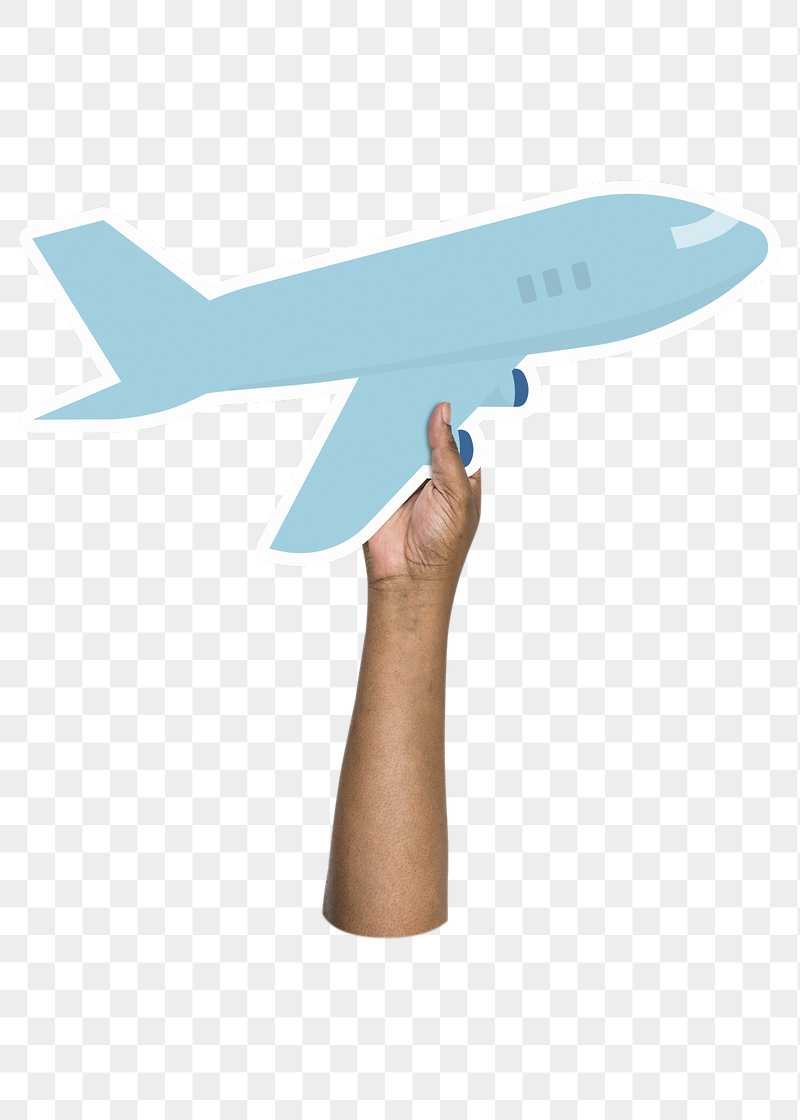 Hand holding png airplane cardboard, | Free PNG - rawpixel