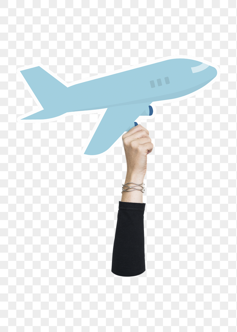 Hand holding png airplane cardboard, | Free PNG - rawpixel