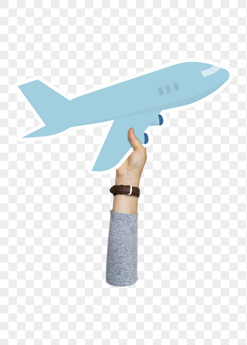 Hand holding png airplane cardboard, | Free PNG - rawpixel