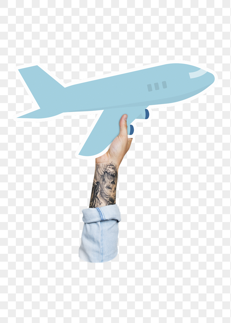 Hand holding png airplane cardboard, | Free PNG - rawpixel